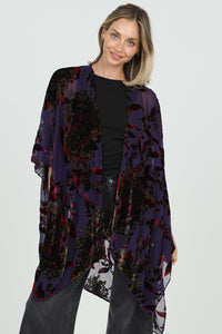 Burnout Velvet Kimono