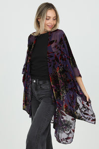 Burnout Velvet Kimono