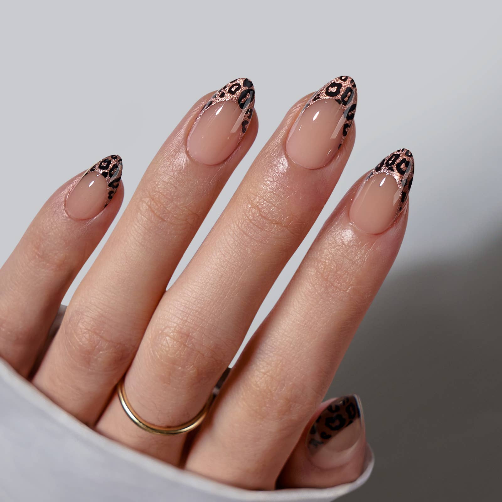 Classic Short Almond Nails - White French Tip Press On Nails: Classic