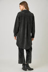 Washed Terry Long Shacket