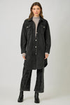 Washed Terry Long Shacket