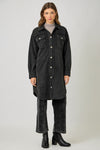 Washed Terry Long Shacket