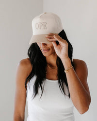 OPE Midwest Unisex Trucker Hat - Khaki & Cream