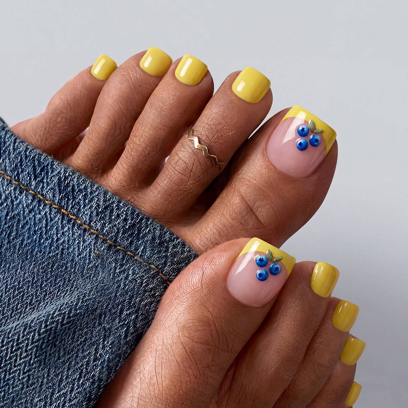 Short Square French Tip Nails - Wedding Press On Nails Bulk: Porch Sky