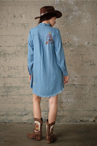 Embroidered Western Dress