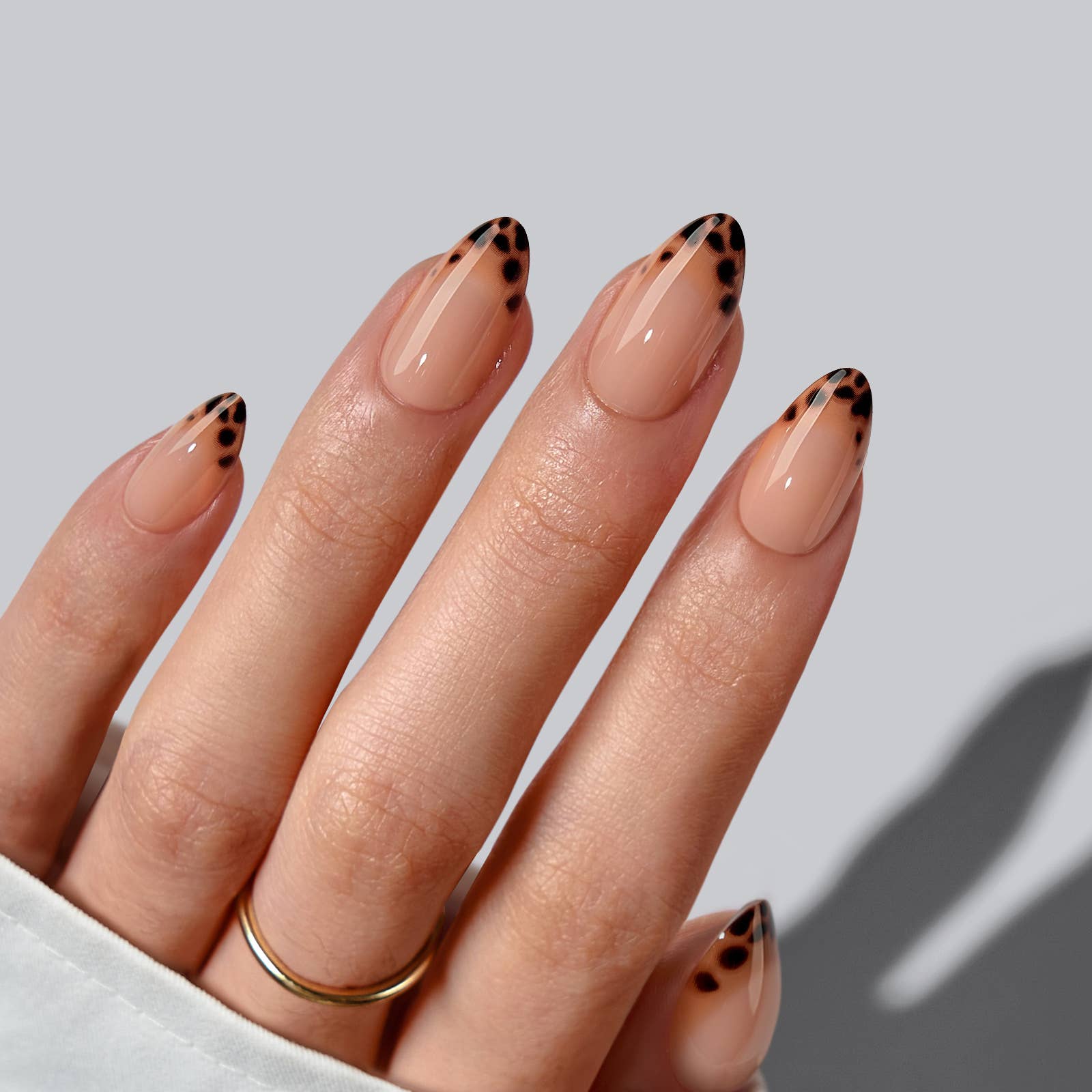 Classic Short Almond Nails - White French Tip Press On Nails: Classic