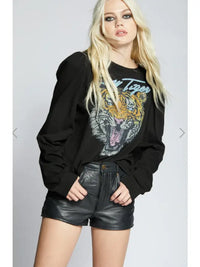 "Easy Tiger" Puff Sleeve Sweatshirt