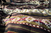Andean Alpaca Wool Blanket - Cactus Green