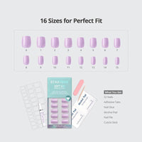 Purple Square Press On Nails