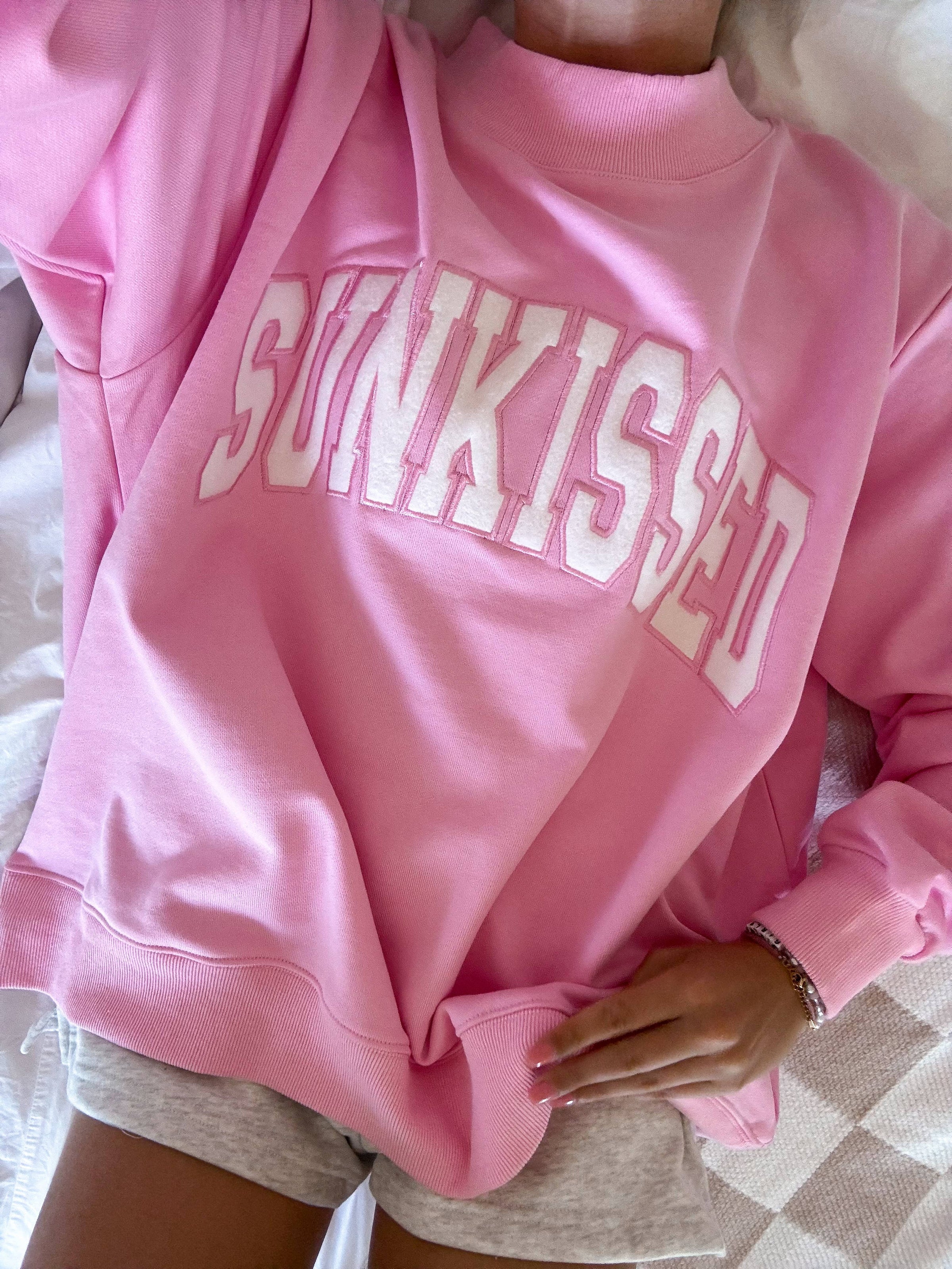 Sunkissed Embroidered Mockneck Sweatshirt