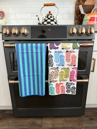 HoeDown: Double-Sided Hand Towel: White / 17x27