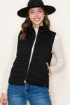 Black Zip Front Vest