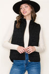 Black Zip Front Vest