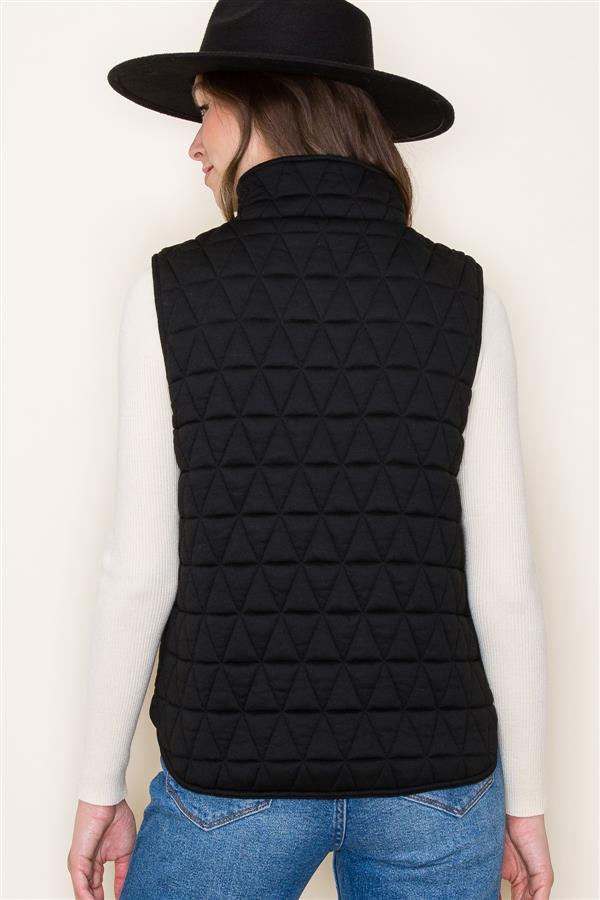 Black Zip Front Vest