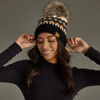 Patterned Pom Hat