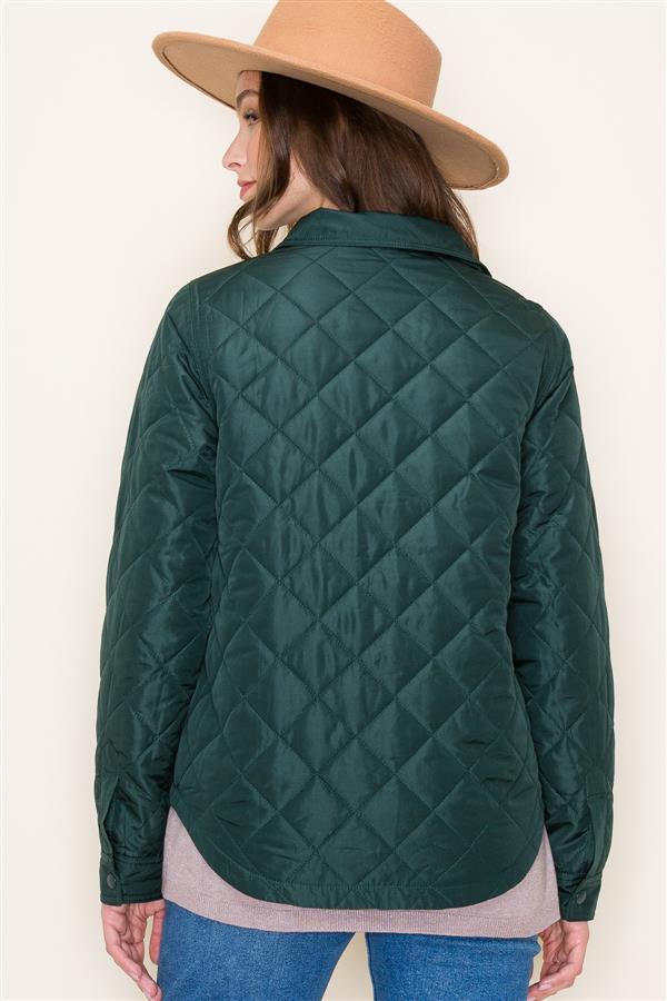 Quilted Snap Button Jacket