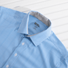 Hustle Sport Shirt - Long Sleeve - Light Blue Banker Stripe: Slim / XL