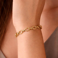 18K Gold Plated Waterproof Stainless Steel Chain Bracelet