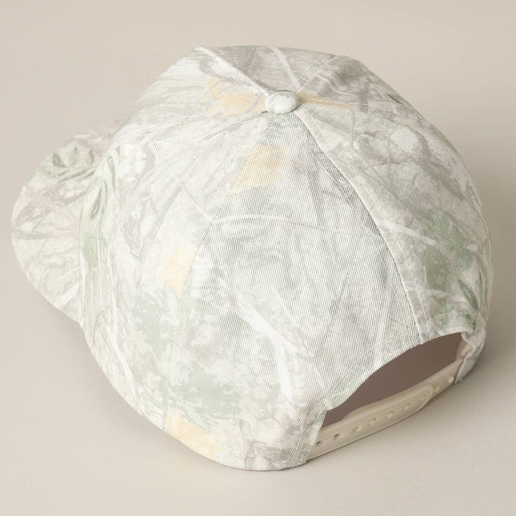 You Look Like You Love Me Embroidery Camo Cap: BEIGE CAMO-BEIGE / ONE SIZE