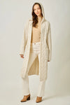 Open Long Hooded Cardigan