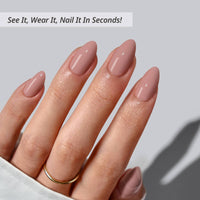 Black Solid Press on Nails Set