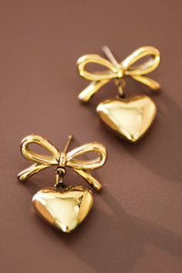 Bow and Heart Earrings