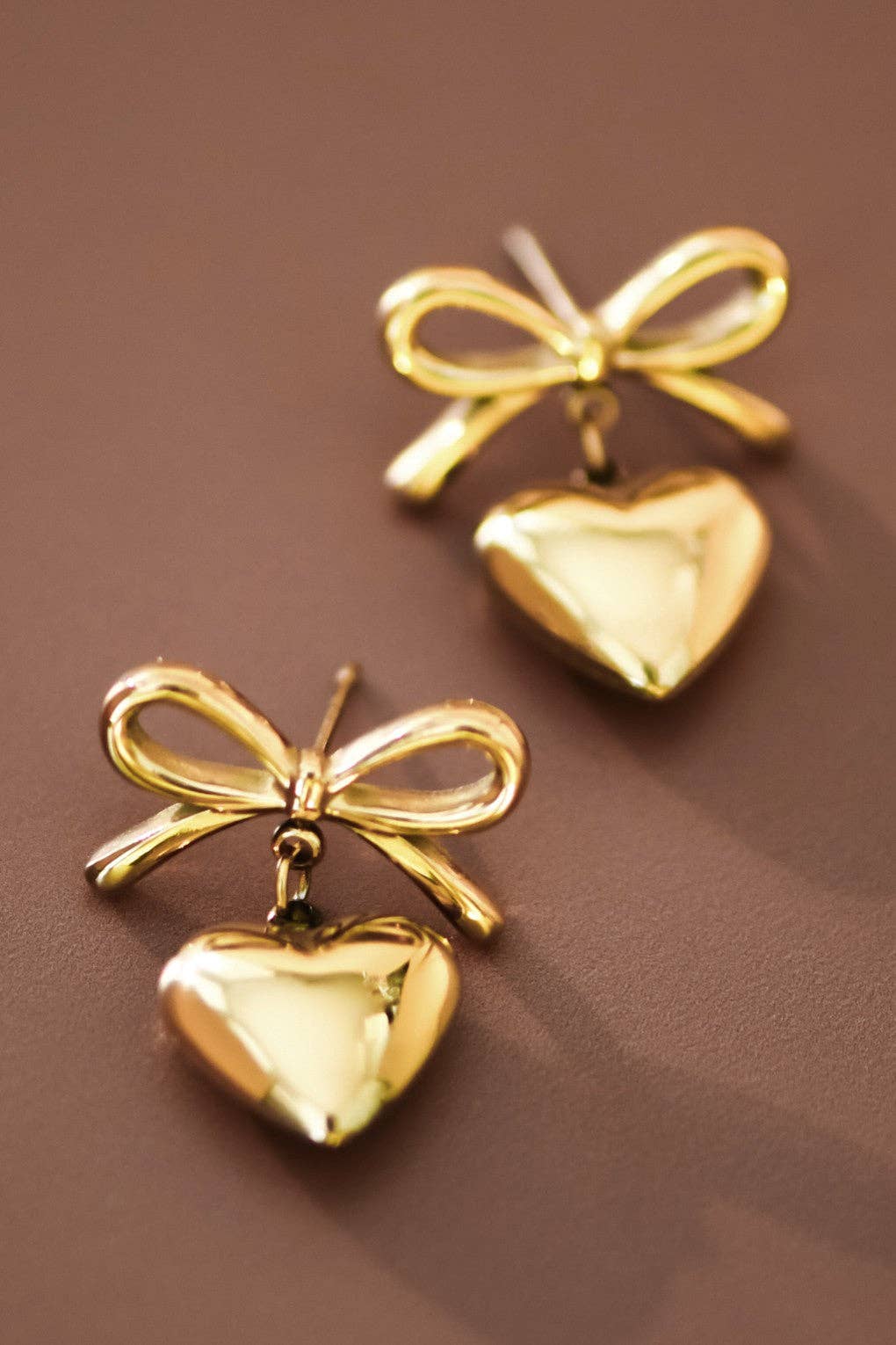 Bow and Heart Earrings