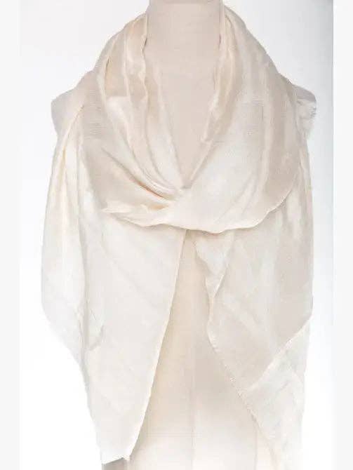 Silk-Blend Scarf with a Soft, Lustrous Finish