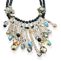 Aurora Borealis Beaded Necklace | Handmade Statement Jewelry