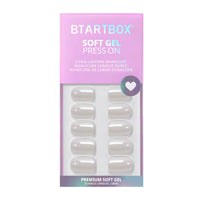 White Glazed Press On Nails