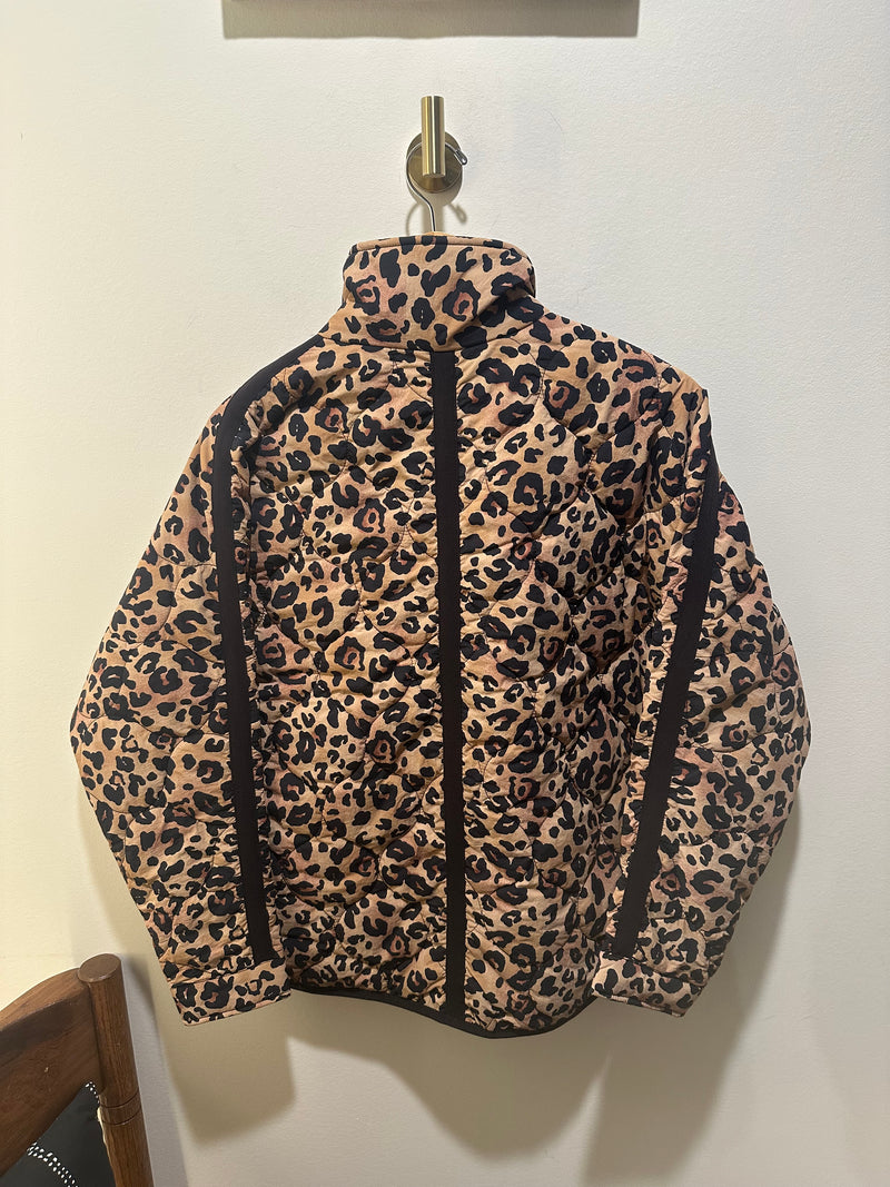 Leopard Print Zip Up Jacket