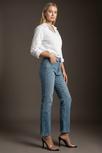 TUMMY CONTROL HIGH RISE STRAIGHT JEANS