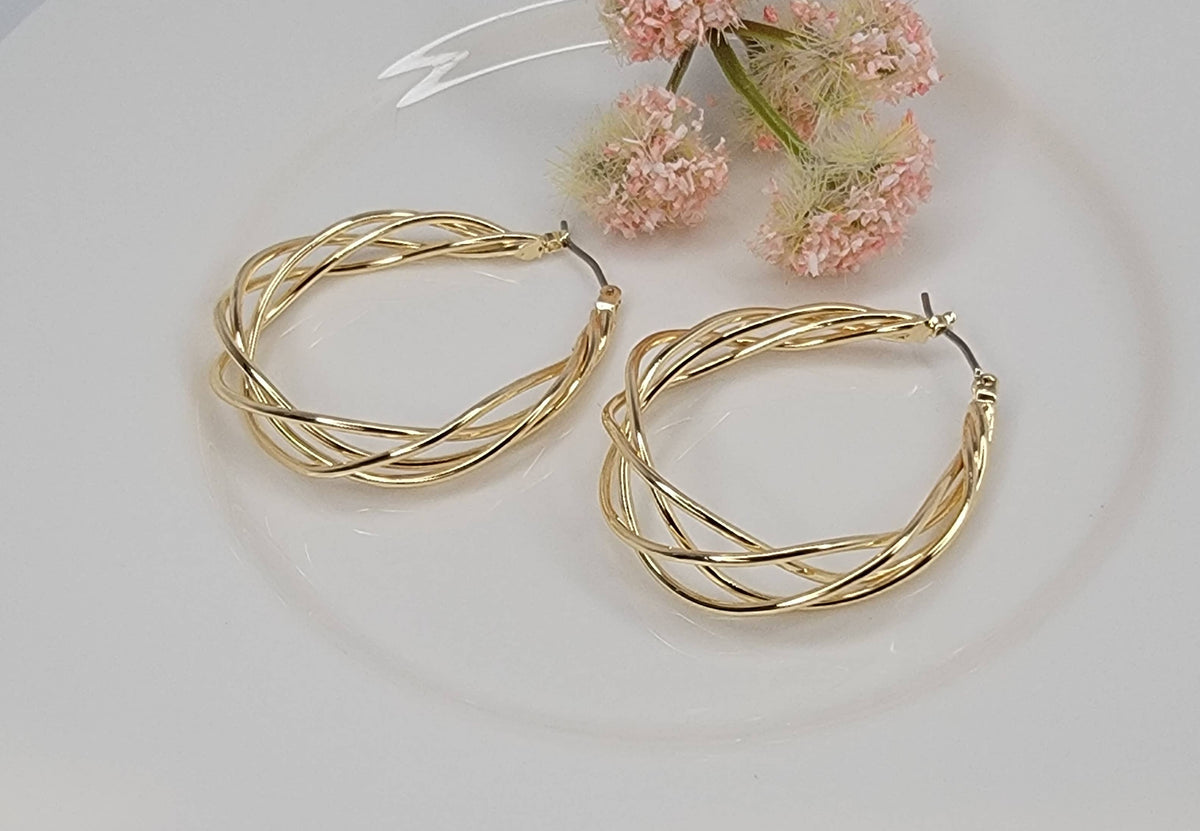 Twisted Hoop Earrings