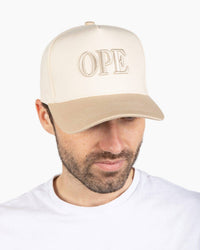 OPE Unisex Trucker Hat: Khaki