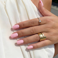 Short Square French Tip Nails - Wedding Press On Nails Bulk: Porch Sky