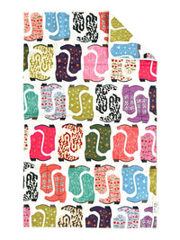 HoeDown: Double-Sided Hand Towel: White / 17x27