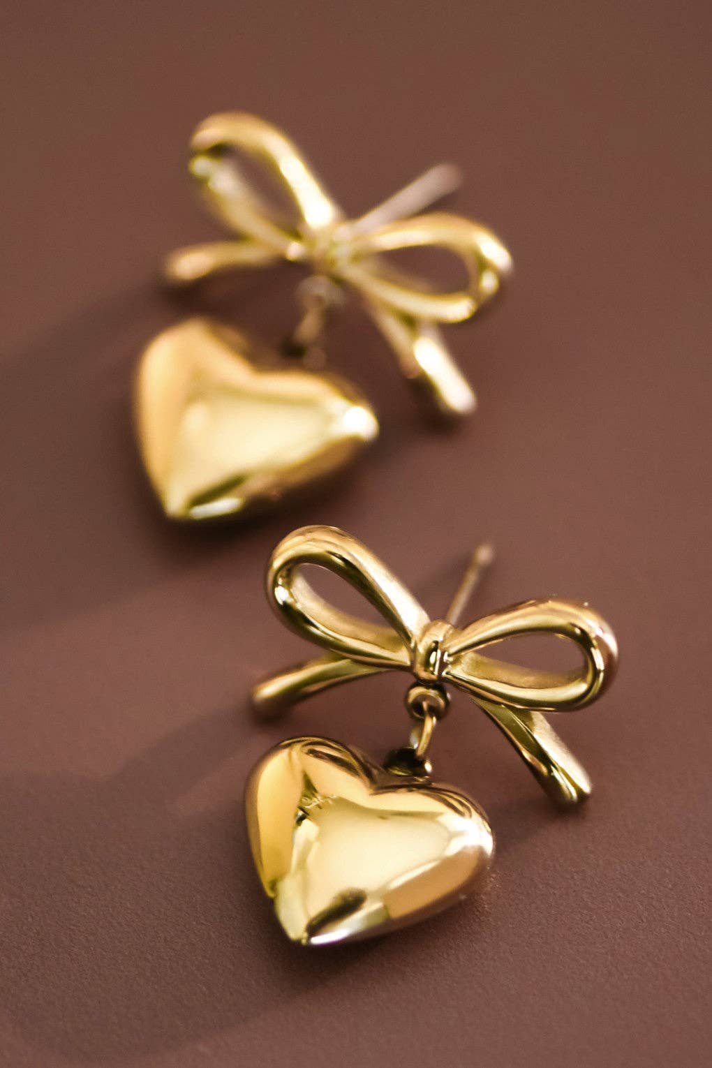 Bow and Heart Earrings