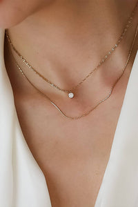 Dainty Crystal Chain Necklace