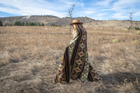Andean Alpaca Wool Blanket - Cactus Green