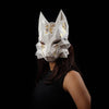Futuristic Fox Origami Mask - White