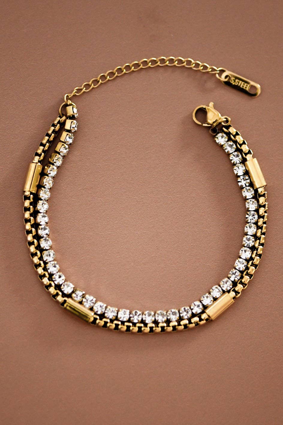 18K Gold Plated Waterproof Stainless Steel Chain Bracelet