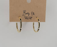 Small Hoop Tarnish Free Gold Earrings
