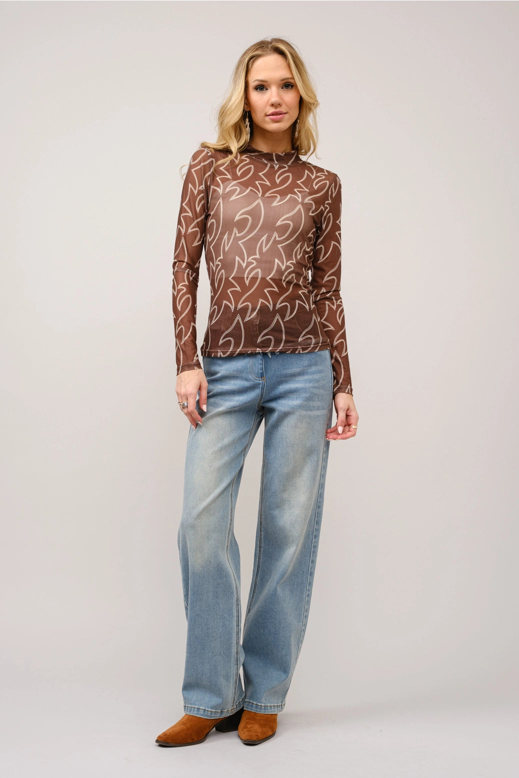 Boot Stitch Mesh Top