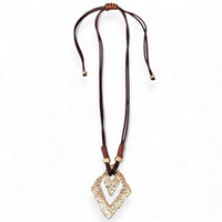 Chunky Boho Western Gold Pendant Necklace | Coastal Cowgirl