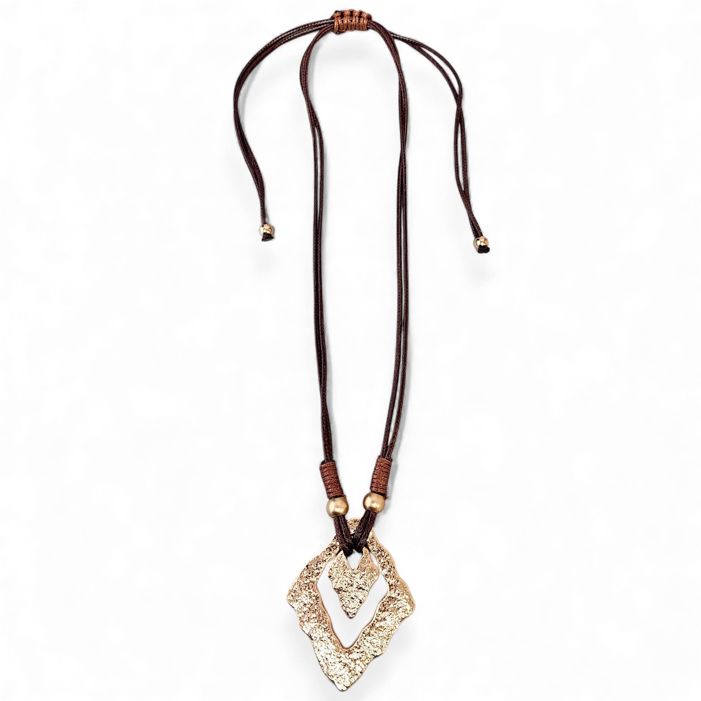 Chunky Boho Western Gold Pendant Necklace | Coastal Cowgirl