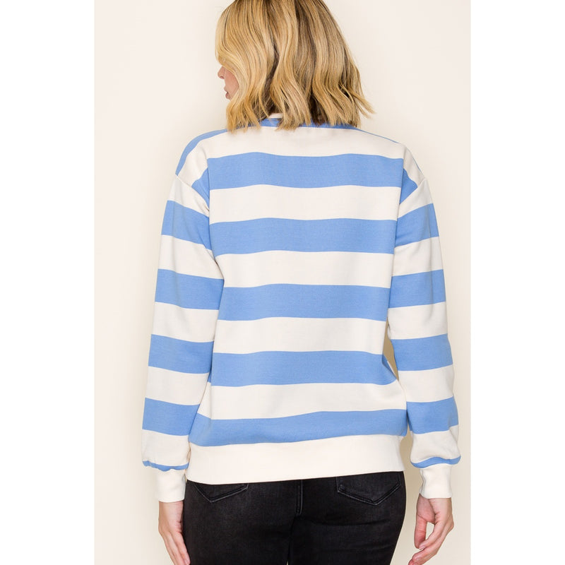 Striped Quarter Zip