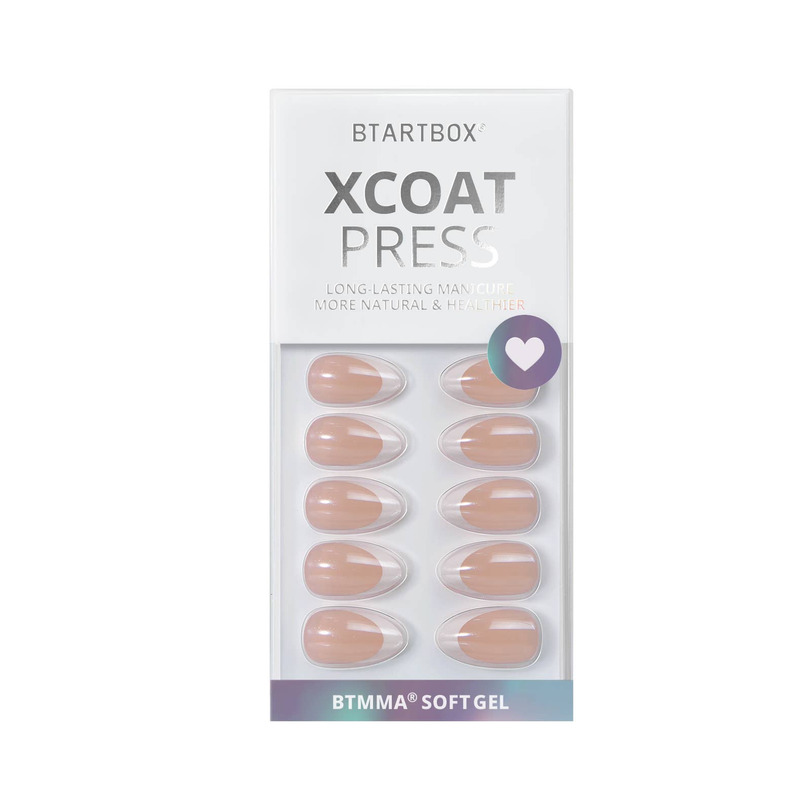 Classic Short Almond Nails - White French Tip Press On Nails: Classic