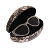 Black Wavy Checkerboard Hard Case: 6.5 X 2.75 X 2.25 Inches