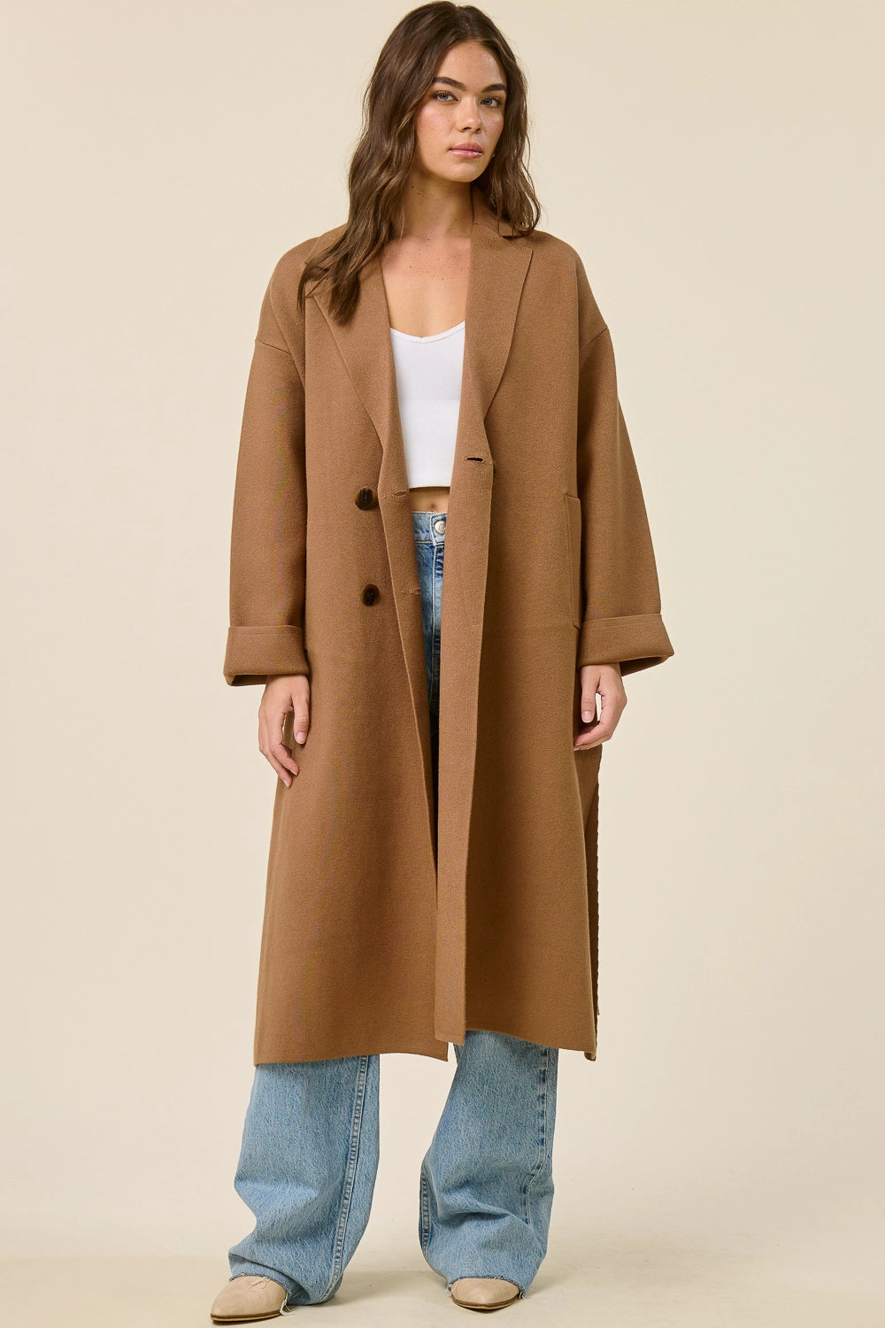 Atelier Double-Breasted Wrap-Tie Coat
