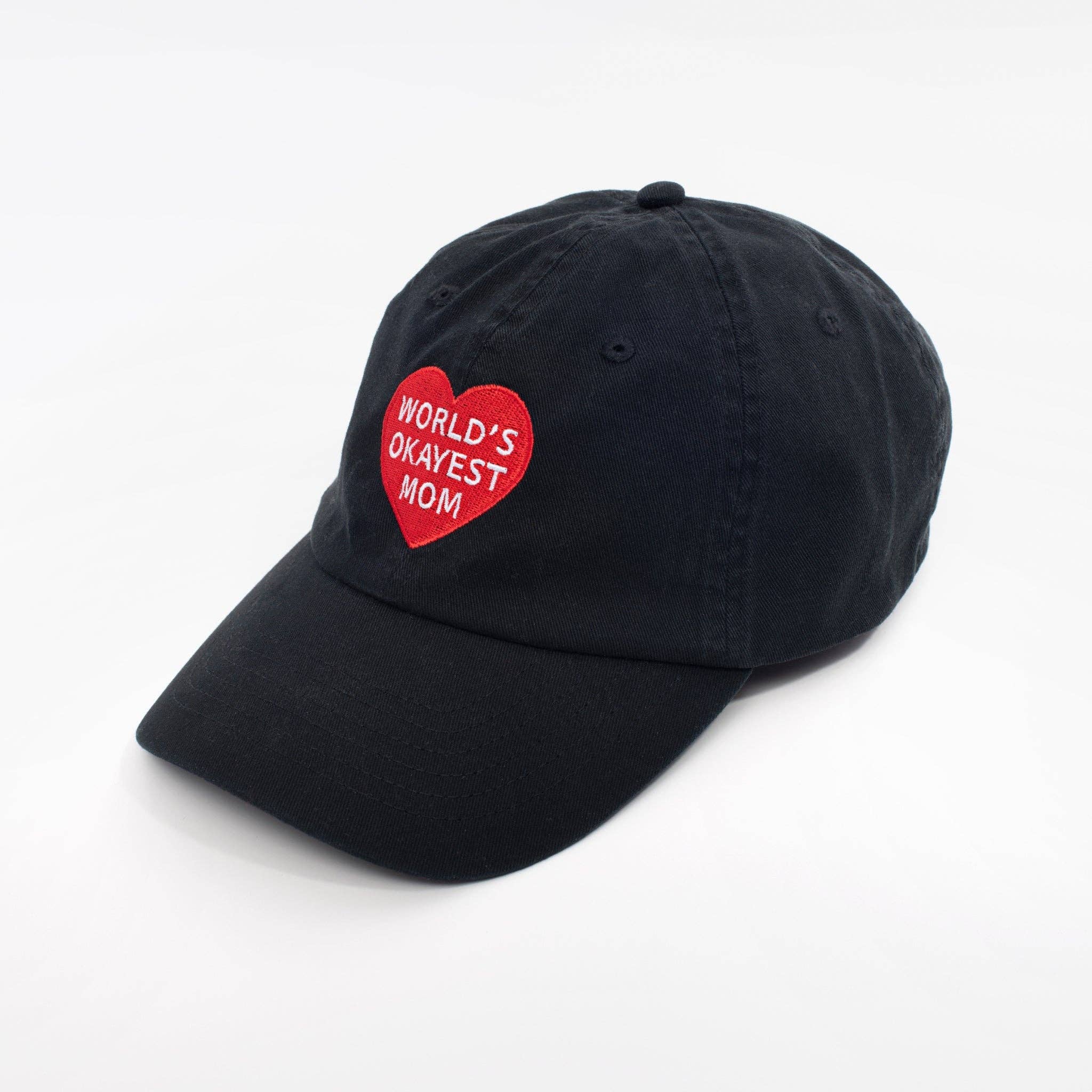 World's Okayest Mom Baseball 100% Cotton Baseball Hat